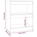 vidaXL betonszürke térelválasztó könyvszekrény 60 x 30 x 72 cm
