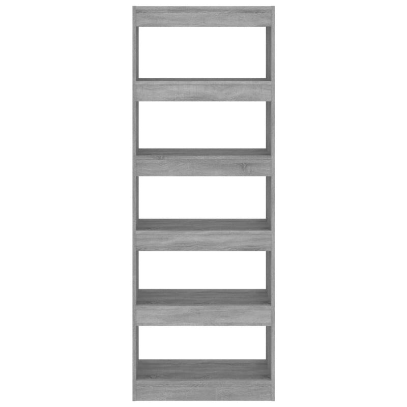 vidaXL betonszürke szerelt fa könyvszekrény/térelválasztó 60x30x166 cm
