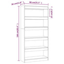 vidaXL fekete szerelt fa térelválasztó könyvszekrény 80x30x166 cm