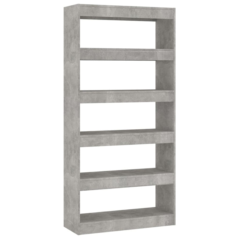 vidaXL betonszürke térelválasztó könyvszekrény 80x30x166 cm