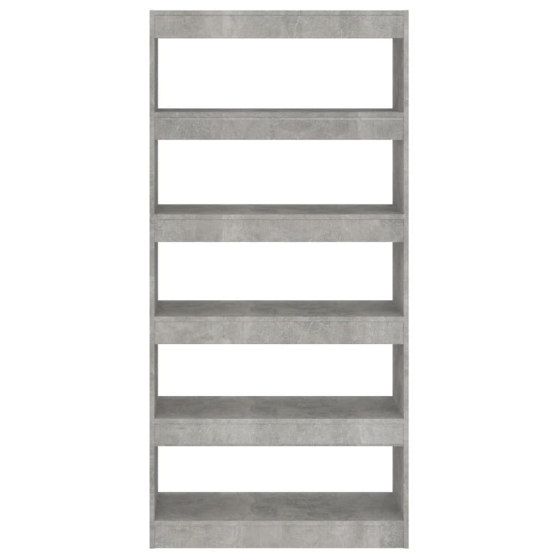 vidaXL betonszürke térelválasztó könyvszekrény 80x30x166 cm