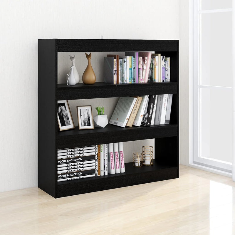 vidaXL fekete térelválasztó könyvszekrény 100 x 30 x 103 cm
