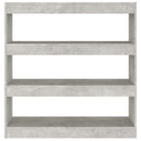 vidaXL betonszürke térelválasztó könyvszekrény 100 x 30 x 103 cm
