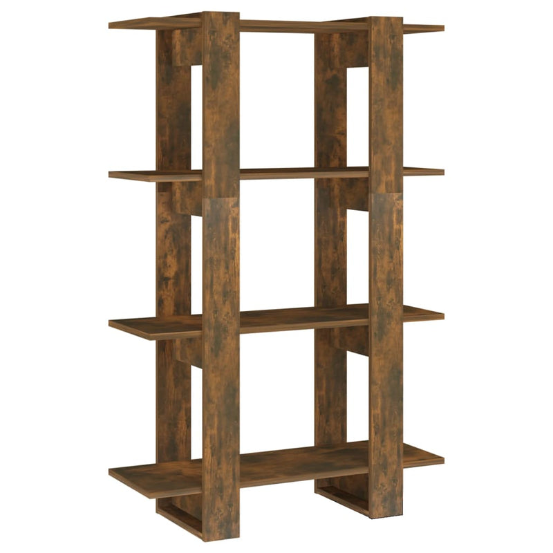 vidaXL füstös tölgy színű térelválasztó könyvszekrény 80x30x123,5 cm