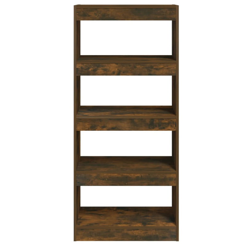 vidaXL füstös tölgy színű fa könyvszekrény/térelválasztó 60x30x135 cm