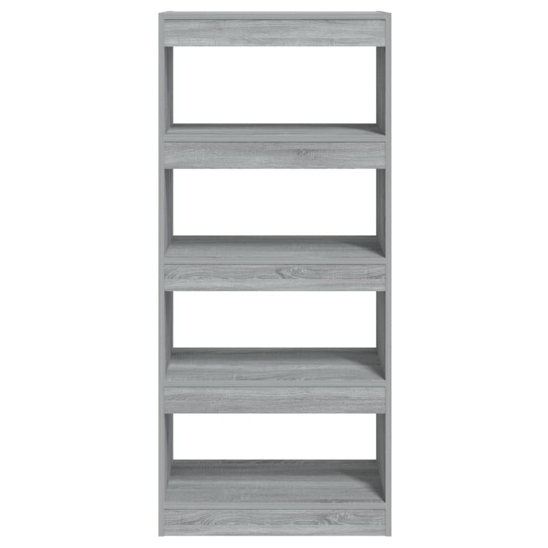 vidaXL szürke sonoma színű fa könyvszekrény/térelválasztó 60x30x135 cm