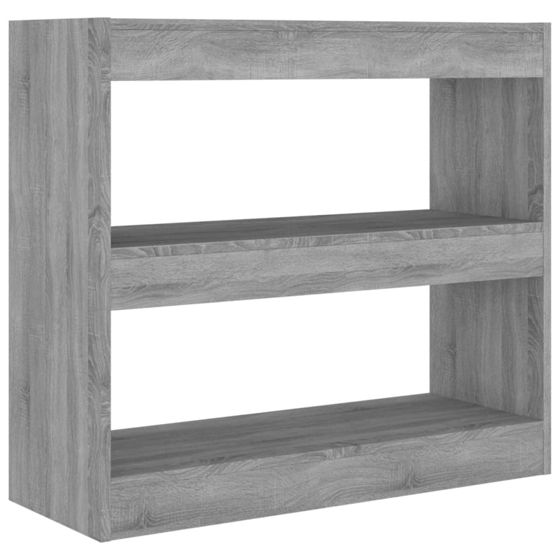 vidaXL szürke sonoma színű térelválasztó könyvszekrény 80x30x72 cm