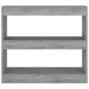 vidaXL szürke sonoma színű térelválasztó könyvszekrény 80x30x72 cm