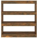 vidaXL füstös tölgyszínű könyvszekrény/térelválasztó 100x30x103 cm