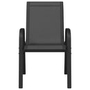 vidaXL 4 db fekete textilén rakásolható kerti szék