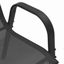 vidaXL 4 db fekete textilén rakásolható kerti szék