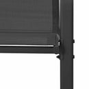 vidaXL 6 db fekete textilén rakásolható kerti szék