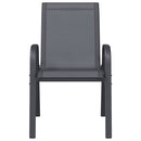 vidaXL 6 db szürke textilén rakásolható kerti szék