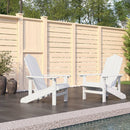 vidaXL 2 db fehér HDPE kerti adirondack szék
