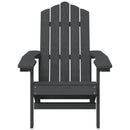 vidaXL 2 db antracitszürke HDPE kerti adirondack szék