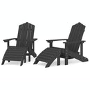 vidaXL 2 db antracitszürke HDPE kerti adirondack szék lábtartóval