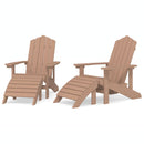 vidaXL 2 db barna HDPE kerti adirondack szék lábtartóval
