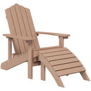 vidaXL 2 db barna HDPE kerti adirondack szék lábtartóval