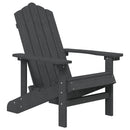 vidaXL antracitszürke HDPE kerti adirondack szék asztallal