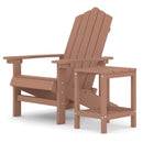 vidaXL barna HDPE kerti adirondack szék asztallal