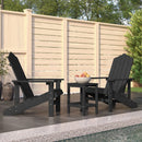 vidaXL antracitszürke HDPE kerti adirondack székek asztallal