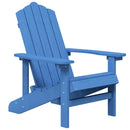 vidaXL vízkék HDPE kerti adirondack székek asztallal