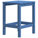 vidaXL vízkék HDPE kerti adirondack székek asztallal