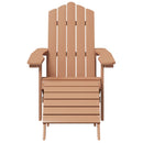 vidaXL barna HDPE kerti adirondack székek lábtartóval és asztallal