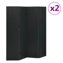 vidaXL 2 db fekete acél 4-paneles térelválasztó 160 x 180 cm