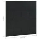 vidaXL 2 db fekete acél 4-paneles térelválasztó 160 x 180 cm