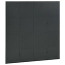 vidaXL 2 db atracitszürke acél 4-paneles térelválasztó 160 x 180 cm