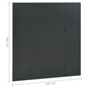 vidaXL 2 db atracitszürke acél 4-paneles térelválasztó 160 x 180 cm