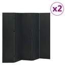 vidaXL 2 db fekete acél 5-paneles térelválasztó 200 x 180 cm