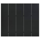 vidaXL 2 db fekete acél 5-paneles térelválasztó 200 x 180 cm