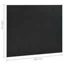 vidaXL 2 db fekete acél 5-paneles térelválasztó 200 x 180 cm