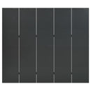 vidaXL 2 db antracitszürke acél 5-paneles térelválasztó 200 x 180 cm