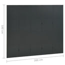 vidaXL 2 db antracitszürke acél 5-paneles térelválasztó 200 x 180 cm