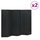 vidaXL 2 db fekete acél 6-paneles térelválasztó 240 x 180 cm