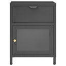 vidaXL 2 db antracitszürke acél és üveg éjjeliszekrény 40x30x54,5 cm