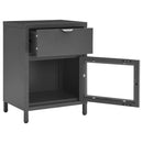 vidaXL 2 db antracitszürke acél és üveg éjjeliszekrény 40x30x54,5 cm
