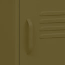 vidaXL 2 db olívazöld acél éjjeliszekrény 35 x 35 x 51 cm