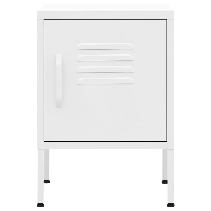 vidaXL 2 db fehér acél éjjeliszekrény 35 x 35 x 51 cm