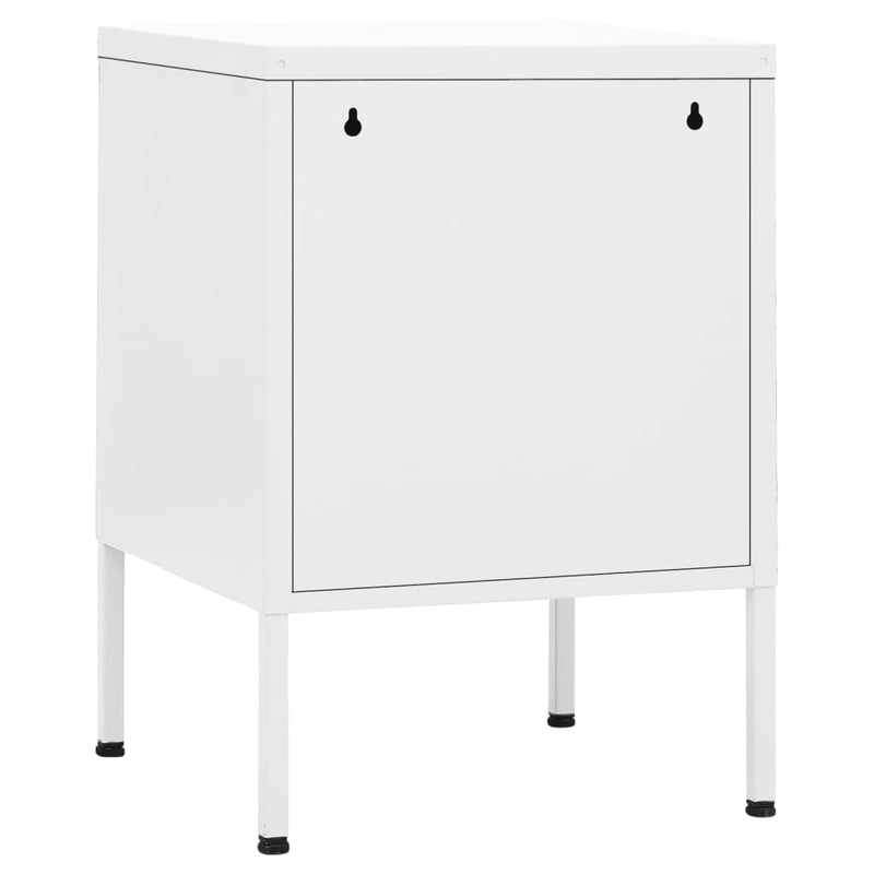 vidaXL 2 db fehér acél éjjeliszekrény 35 x 35 x 51 cm