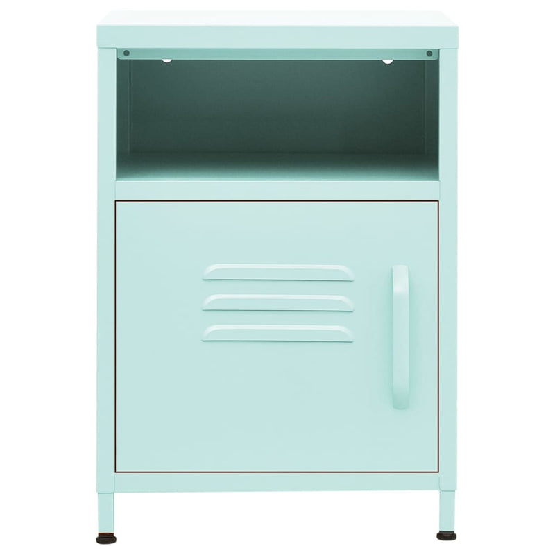 vidaXL 2 db menta acél éjjeliszekrény 35 x 35 x 51 cm