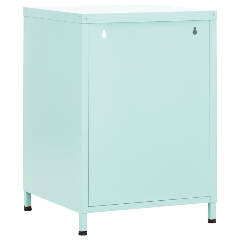 vidaXL 2 db menta acél éjjeliszekrény 35 x 35 x 51 cm
