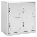 vidaXL 2 db világosszürke acél zárható szekrény 90 x 45 x 92,5 cm