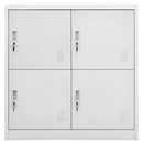 vidaXL 2 db világosszürke acél zárható szekrény 90 x 45 x 92,5 cm