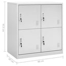vidaXL 2 db világosszürke acél zárható szekrény 90 x 45 x 92,5 cm
