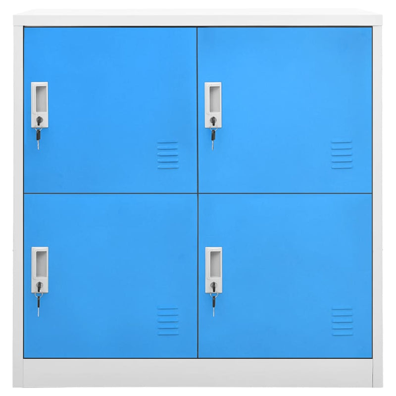 vidaXL 2 db világosszürke-kék acél zárható szekrény 90 x 45 x 92,5 cm