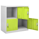 vidaXL 2 db világosszürke-zöld acél zárható szekrény 90x45x92,5 cm